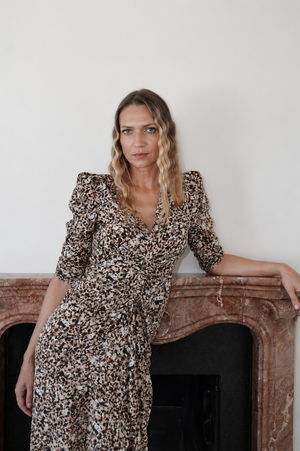 Isabel Marant Floral Silk Midi Dress
