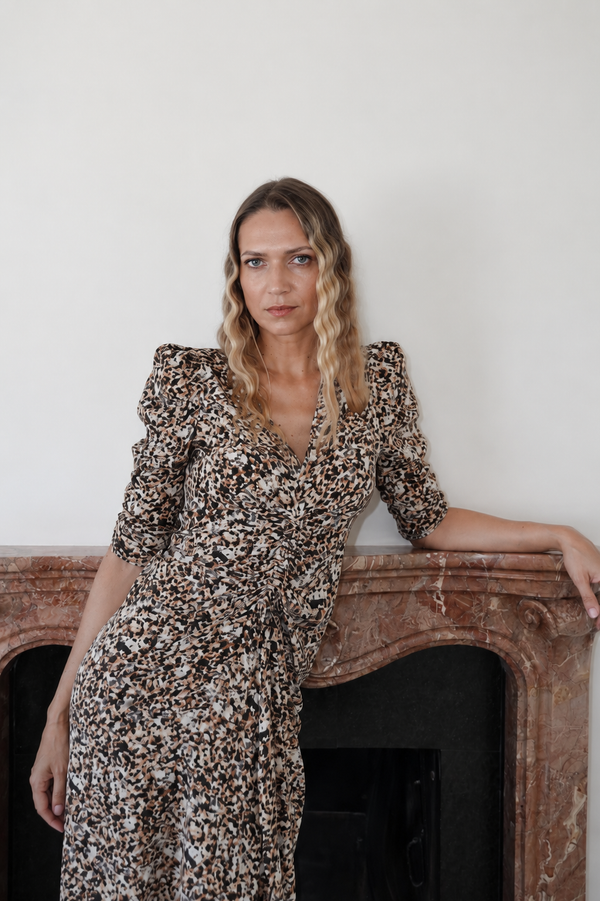 Isabel Marant Floral Silk Midi Dress