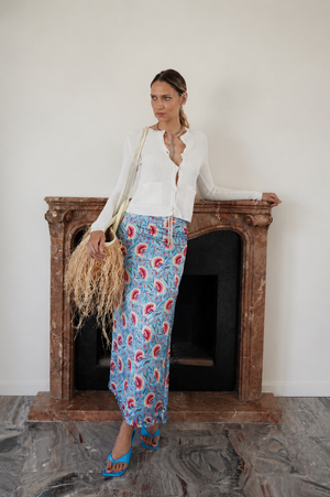 Paco Rabanne Vintage Floral Maxi Skirt