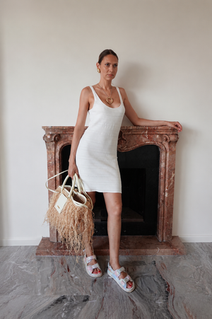 Ralph Lauren Vintage White Knit Mini Dress