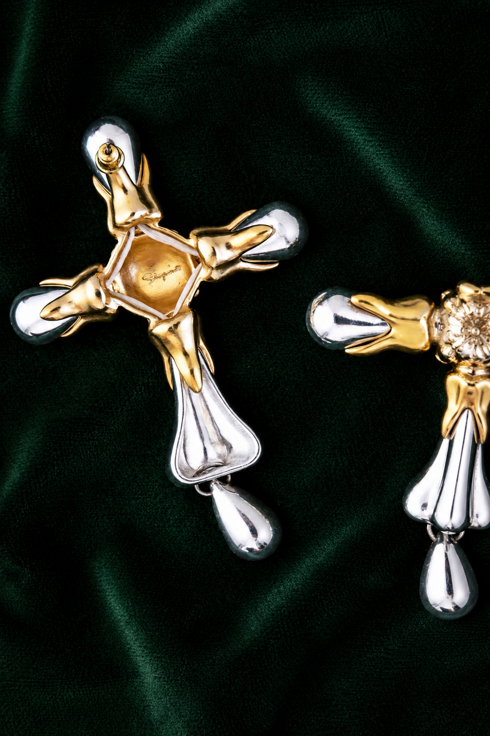 Schiaparelli Cross Earrings
