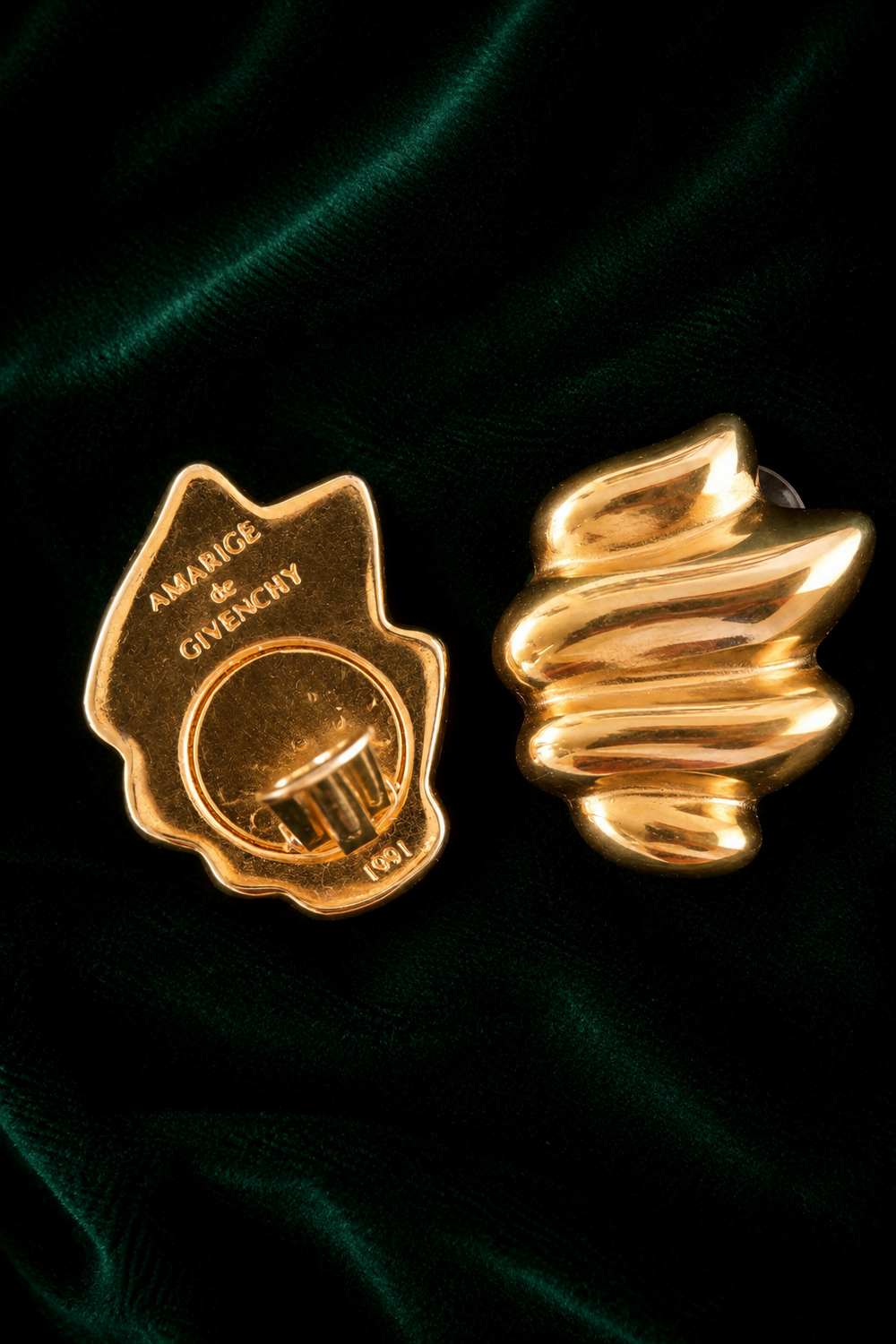 Givenchy Vintage Sculptural Button Earrings