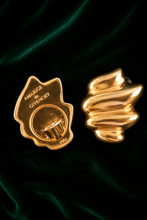 Givenchy Vintage Sculptural Button Earrings