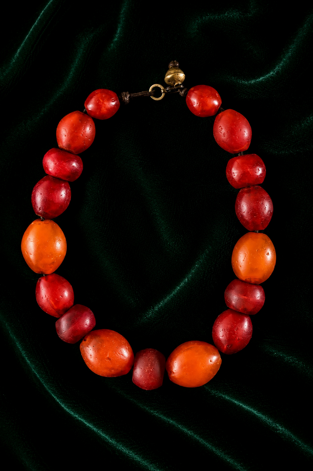 Vintage Handmade Pomodorini Bead Necklace
