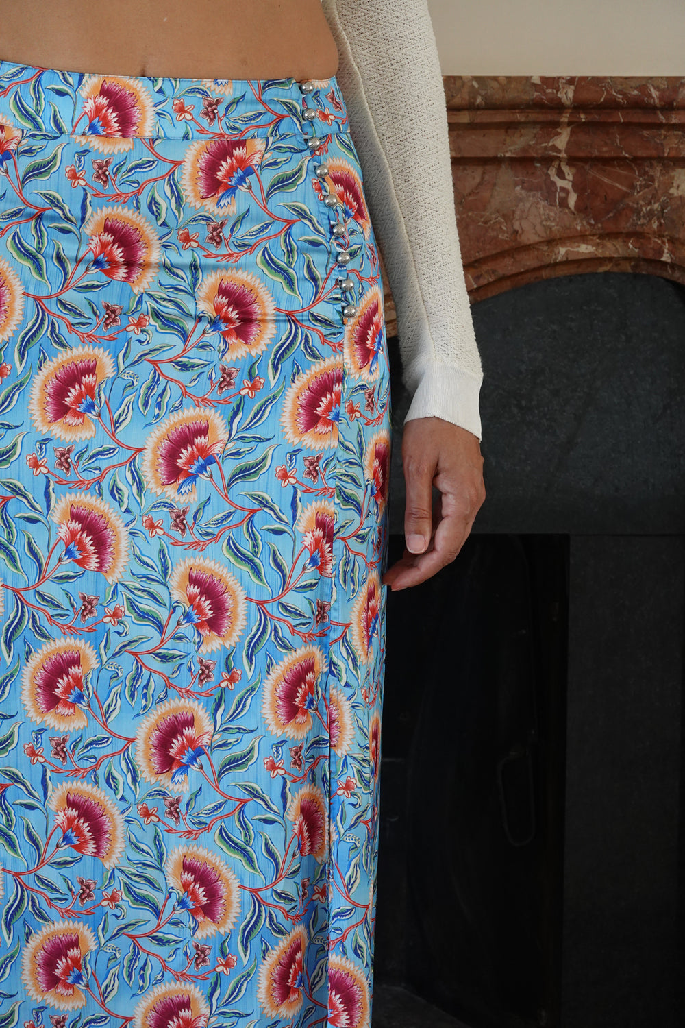 Paco Rabanne Vintage Floral Maxi Skirt