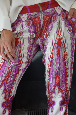 Etro Vintage Paisley Cupro Trousers