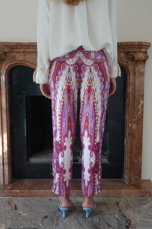 Etro Vintage Paisley Cupro Trousers