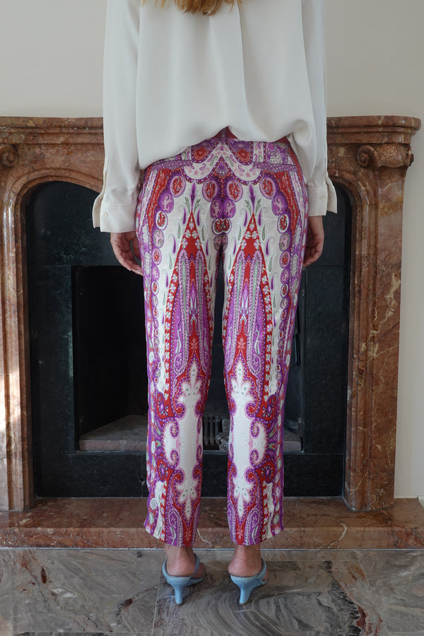 Etro Vintage Paisley Cupro Trousers