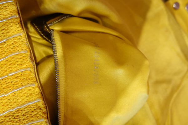 FENDI YELLOW BEADED BAGUETTE