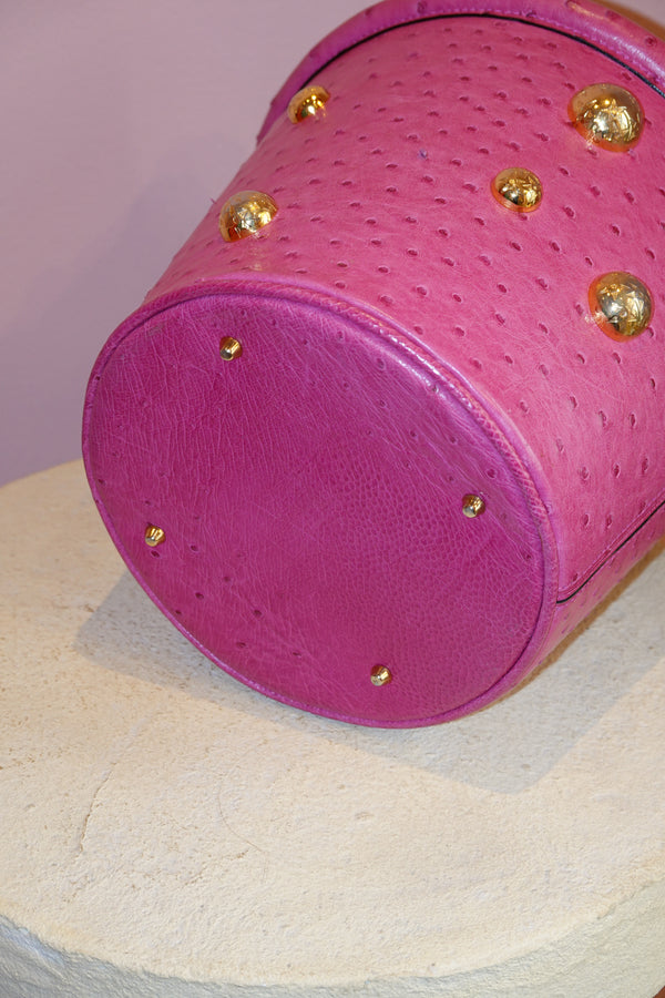 CÉLINE 1980s VINTAGE PINK BUCKET BAG