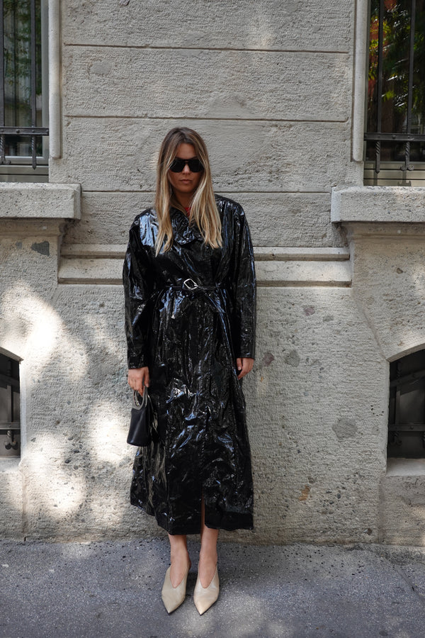 ISABEL MARANT EPANIMA BELTED LINEN BLEND TRENCH COAT