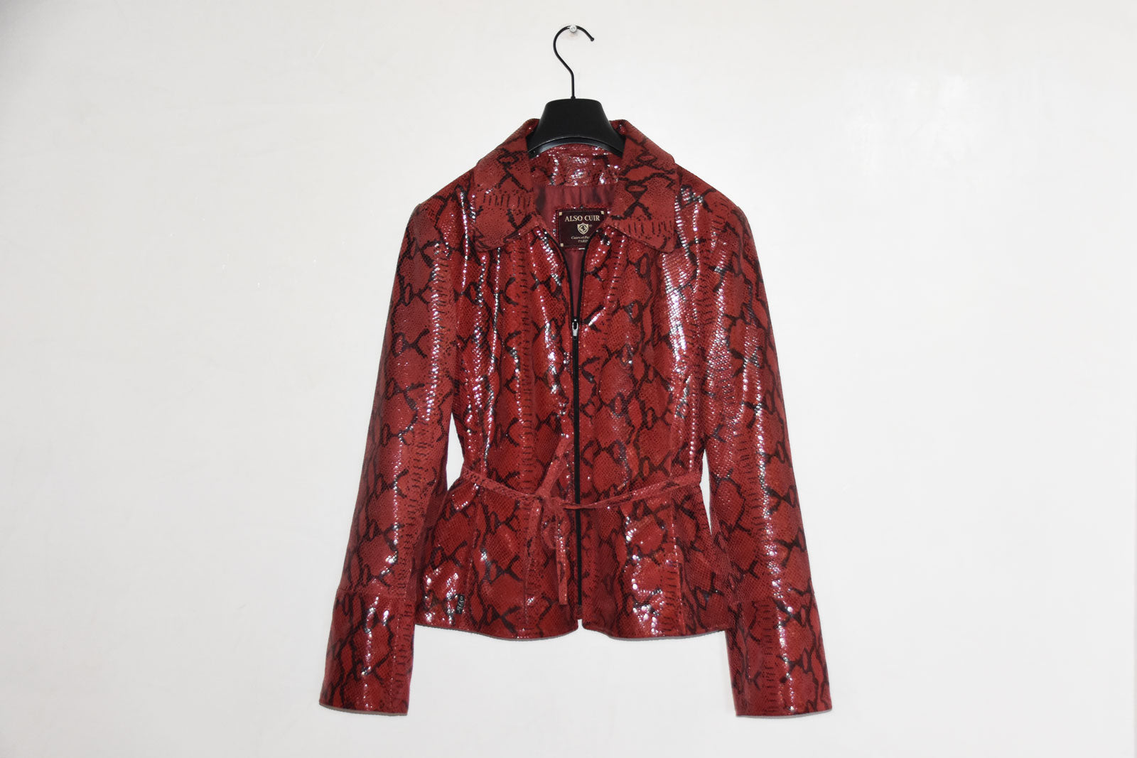 SNAKE PRINTRARE FIND LEATHER JACKET