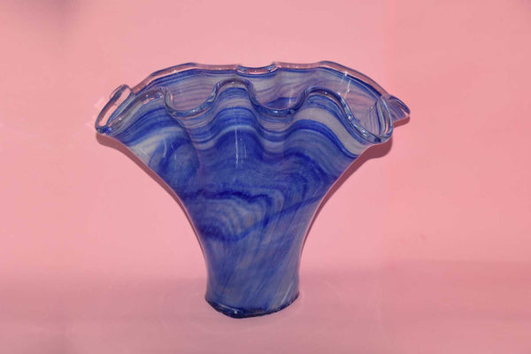 Murano Fazzoletto-Style Glass Vase