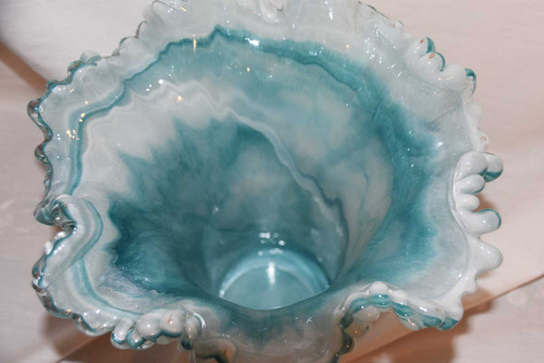 Murano Fazzoletto-Style Glass Vase