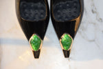 Load image into Gallery viewer, YVES SAINT LAURENT METAL STONE POINTED PUMPS
