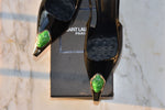 Load image into Gallery viewer, YVES SAINT LAURENT METAL STONE POINTED PUMPS
