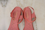 Load image into Gallery viewer, CHANEL  GOATSKIN CC SANDALS 38 PINK
