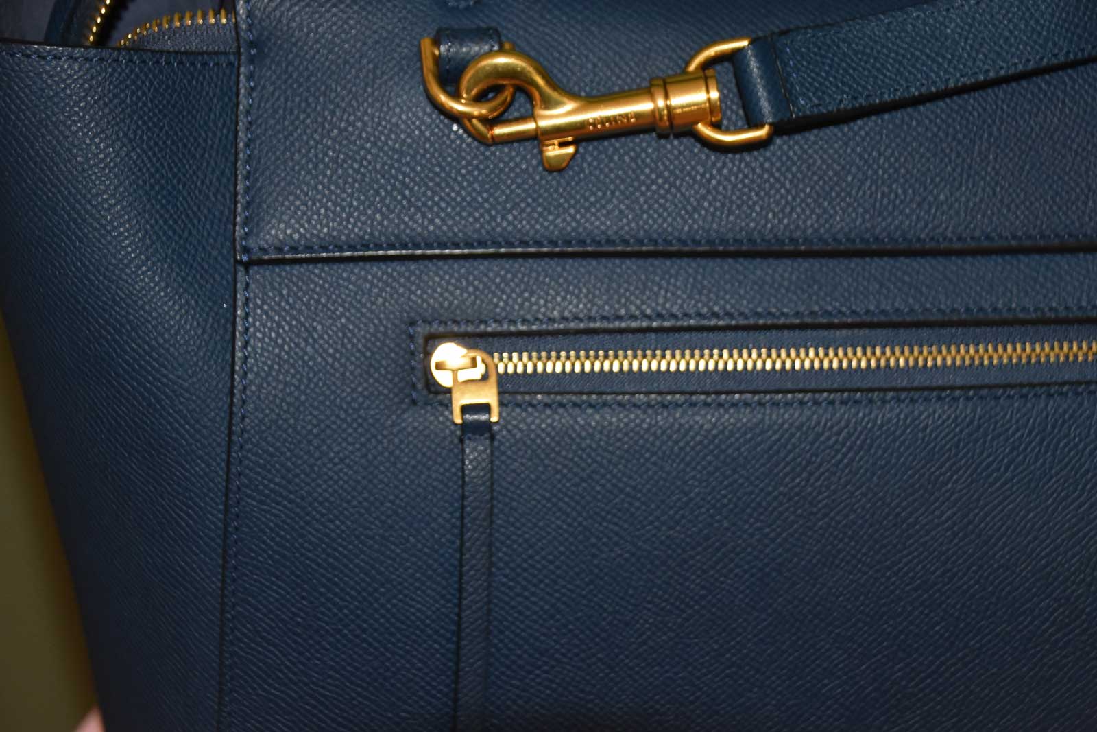 CELINE BELT BAG IN GRAINED CALFSKIN DARK BLUE