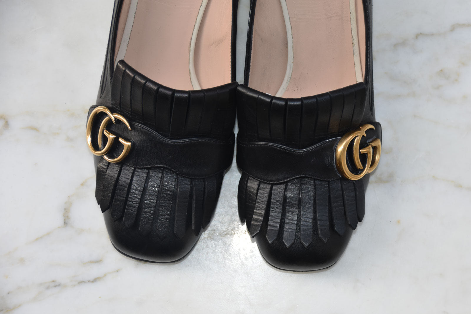 GUCCI GG MARMONT BLACK LOAFER