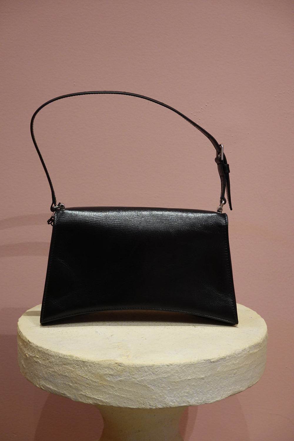 Balenciaga black Crush bag, centered front view