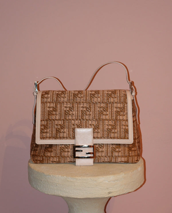 Beige Monogram Top Handle Bag