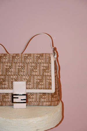 Beige Monogram Top Handle Bag