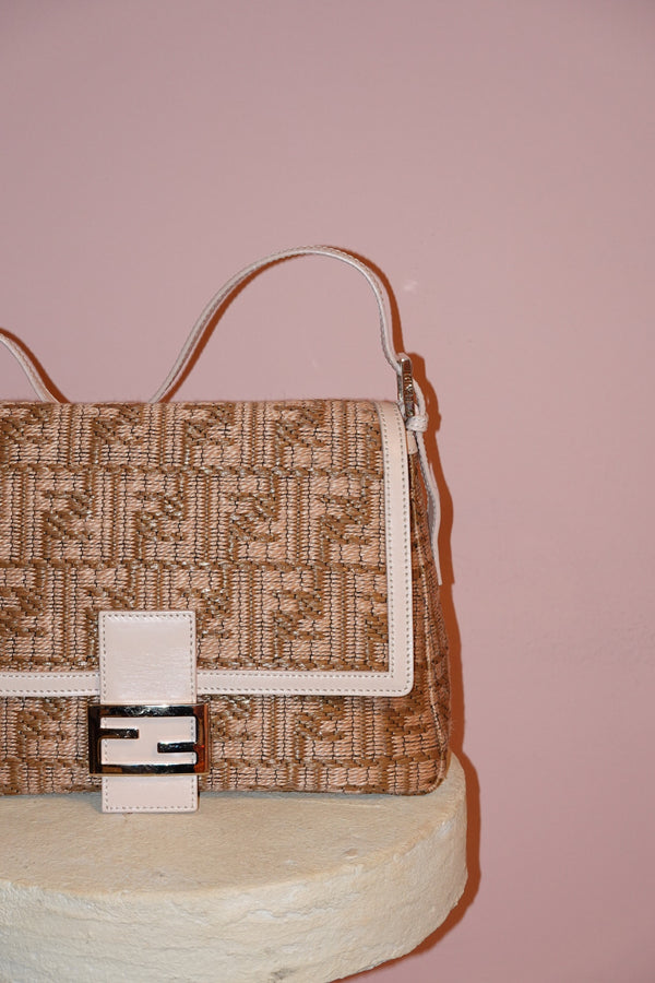 Beige Monogram Top Handle Bag