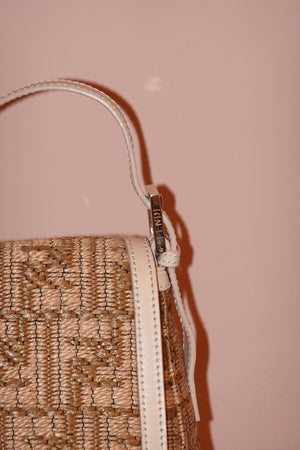 Beige Monogram Top Handle Bag