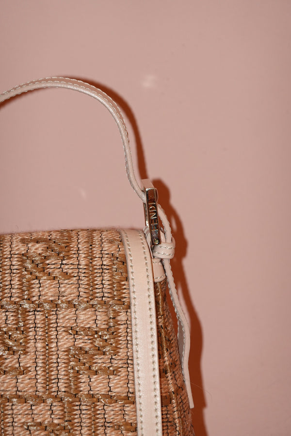 Beige Monogram Top Handle Bag
