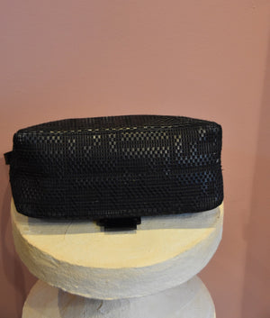 Black Embossed Shoulder Bag