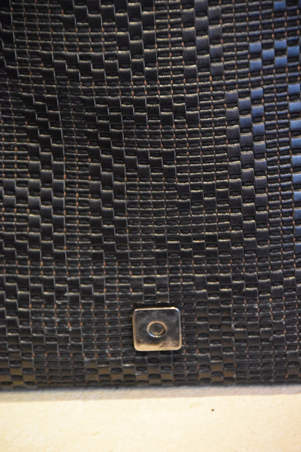 Black Embossed Shoulder Bag