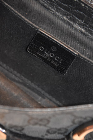 Black Monogram Horsebit Shoulder Bag