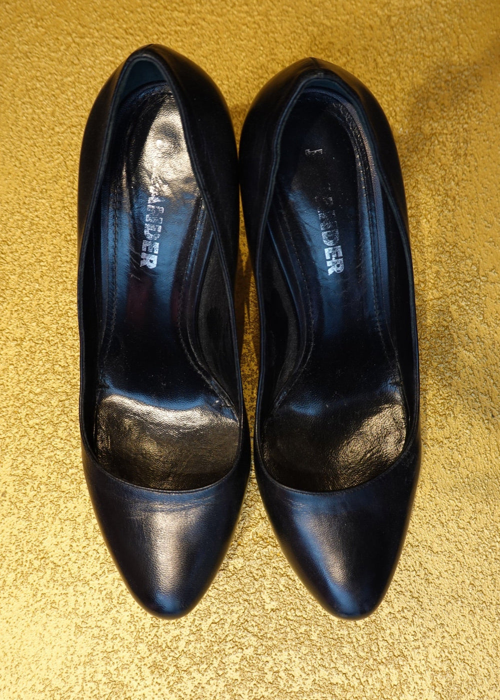 Black Pointed Leather Pumps