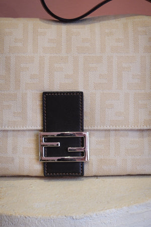 Cream Monogram Crossbody Bag