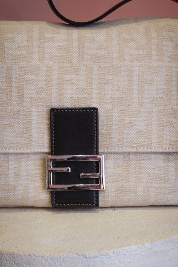 Cream Monogram Crossbody Bag