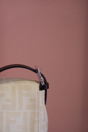 Cream Monogram Crossbody Bag