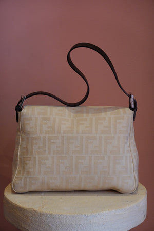 Cream Monogram Crossbody Bag