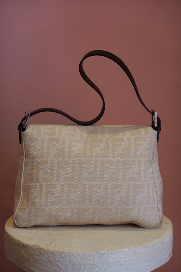 Cream Monogram Crossbody Bag