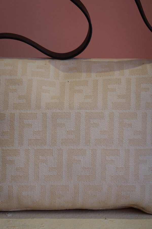 Cream Monogram Crossbody Bag