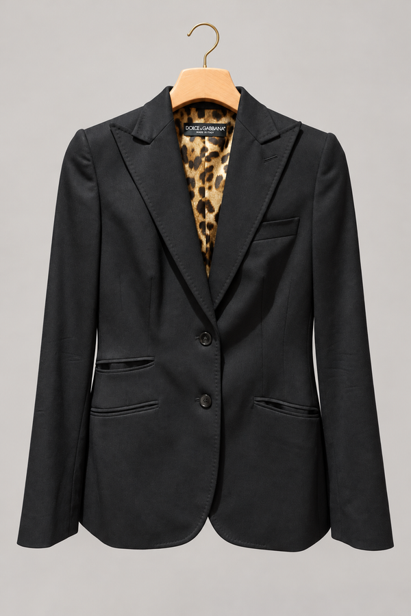 Dolce & Gabbana fitted black blazer hanger-front