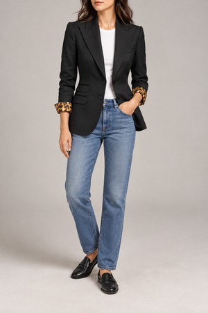 Dolce & Gabbana fitted black blazer styled-front