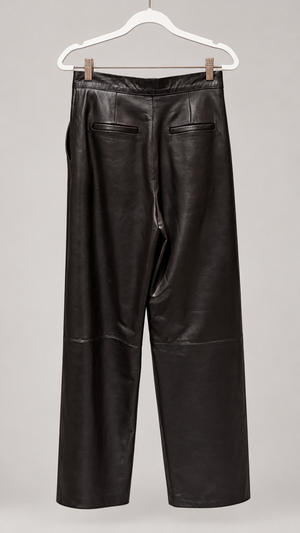 Leather trousers — retouched hanger back