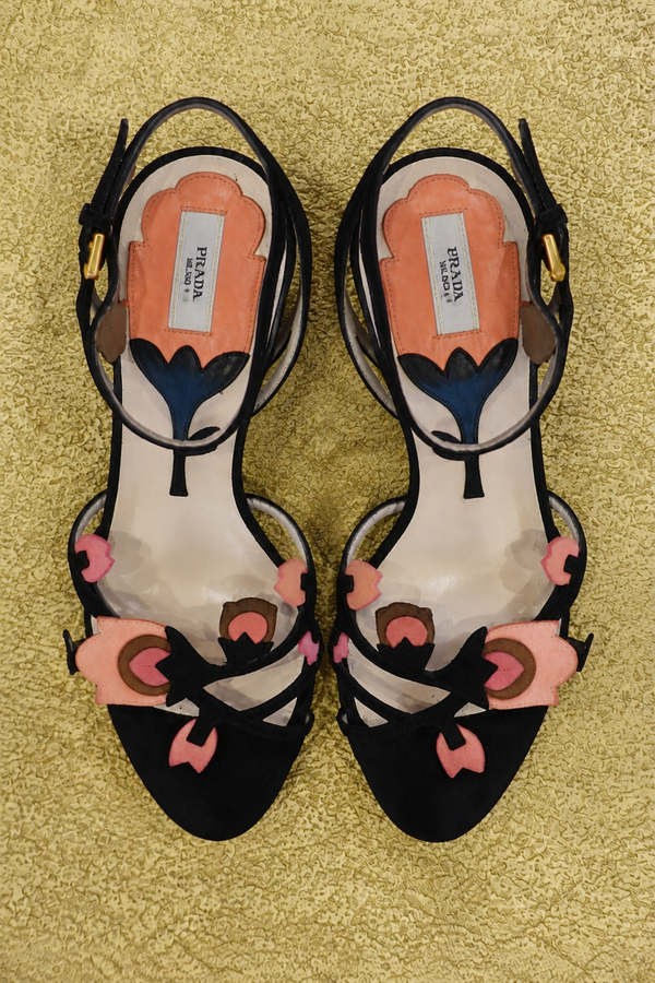 Prada Tulip Strap Sandals, portrait view