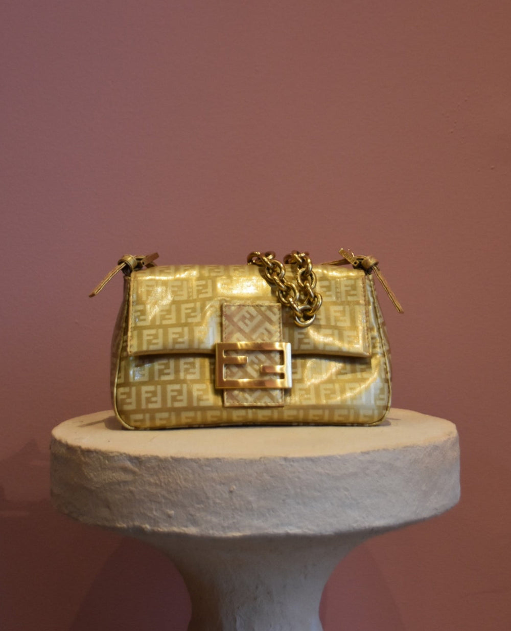 Gold Mini Monogram Bag