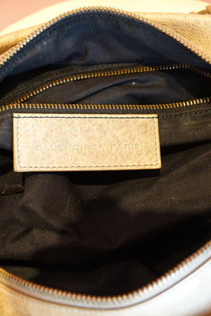 Metallic Grey Moto City Bag