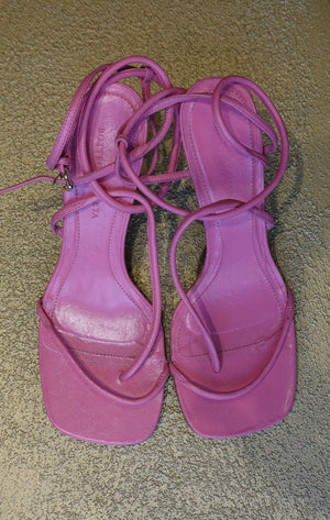 Pink Strappy Heel Sandals