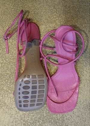 Pink Strappy Heel Sandals