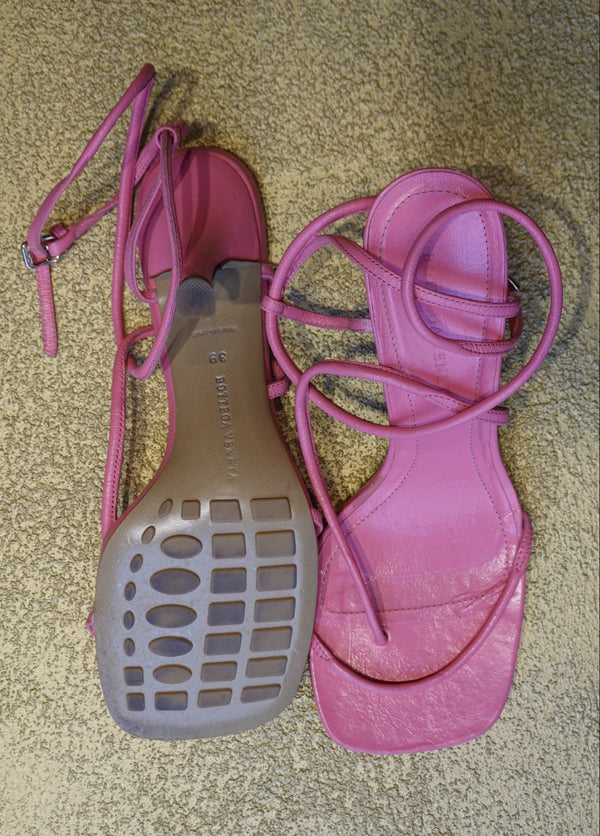 Pink Strappy Heel Sandals