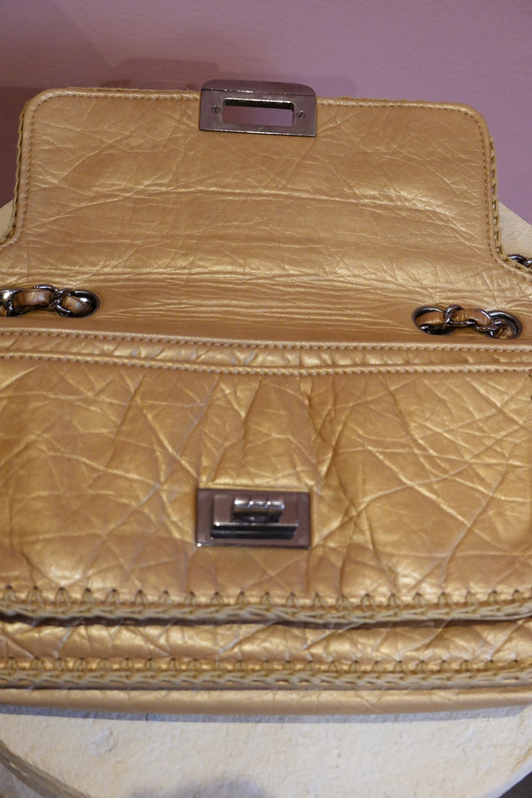 Tan Quilted Chain Shoulder Bag