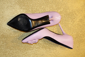 Versace pink Medusa pumps - Soles and side profile, EU 37